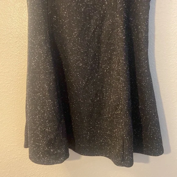 Old Navy Dress Sz L Black White Sleeveless Fit and Flare Textured Stretch Knit - Picture 2 of 10